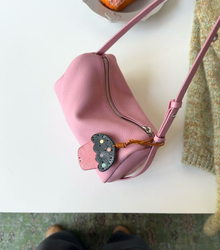 Geantă de umăr crossbody din piele de nivel superior, închidere magnetică, buzunar ascuns cu fermoar