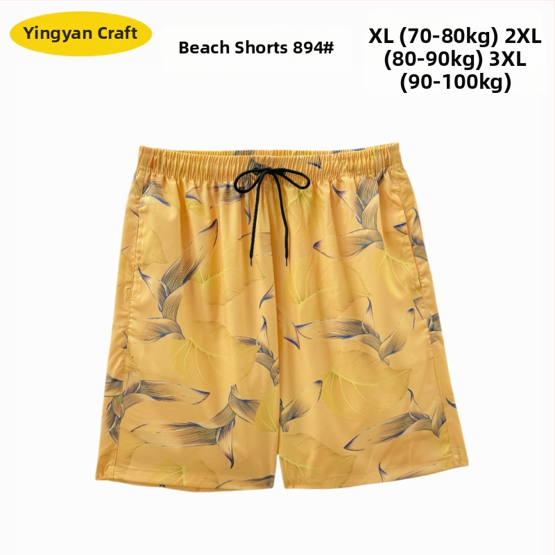 Muške plažne šorceve, opušten kroj, otisak, poliester 90–95%, 150 g