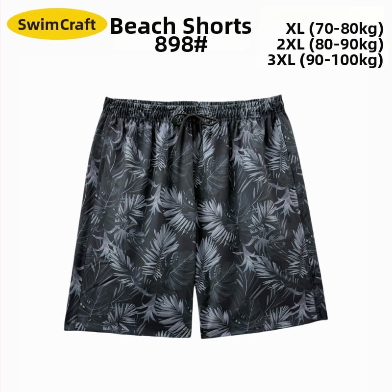 Muške plažne šorceve, opušten kroj, otisak, poliester 90–95%, 150 g