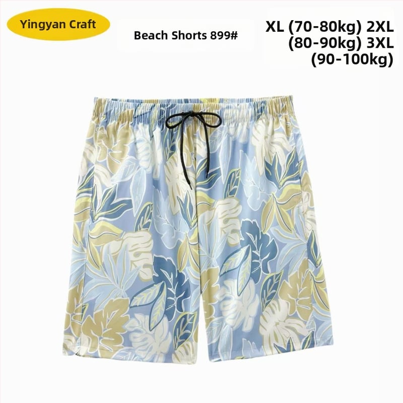 Muške plažne šorceve, opušten kroj, otisak, poliester 90–95%, 150 g