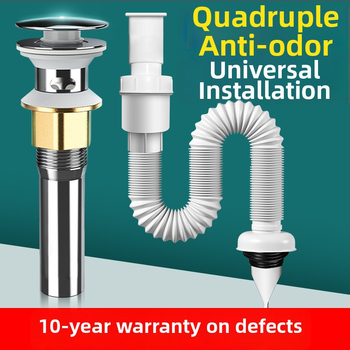 Odtok pre umývadlo s proti zápachu – PVC, model WD-XS171-20, menovitý tlak 1, prevádzková teplota 60°C, priama montáž