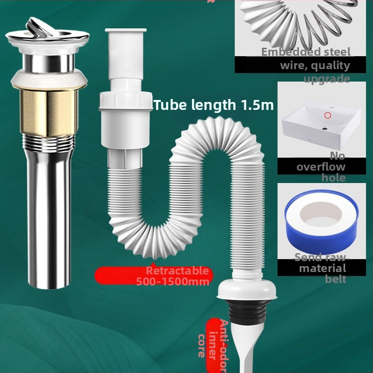 Odtok pre umývadlo s proti zápachu – PVC, model WD-XS171-20, menovitý tlak 1, prevádzková teplota 60°C, priama montáž