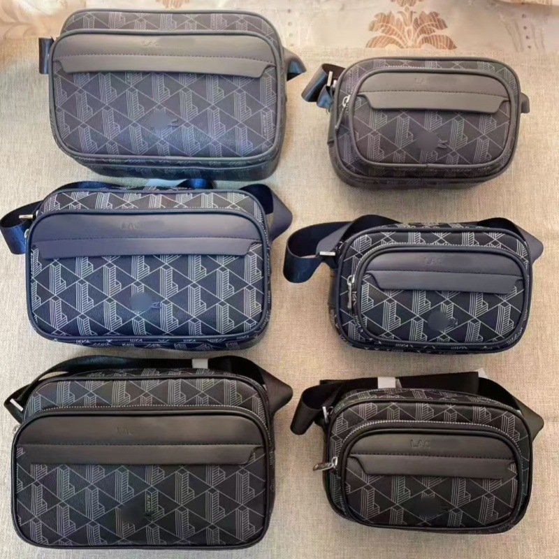 Ανδρική PU αδιάβροχη τσάντα crossbody με ρίγες και πολυεστερική επένδυση