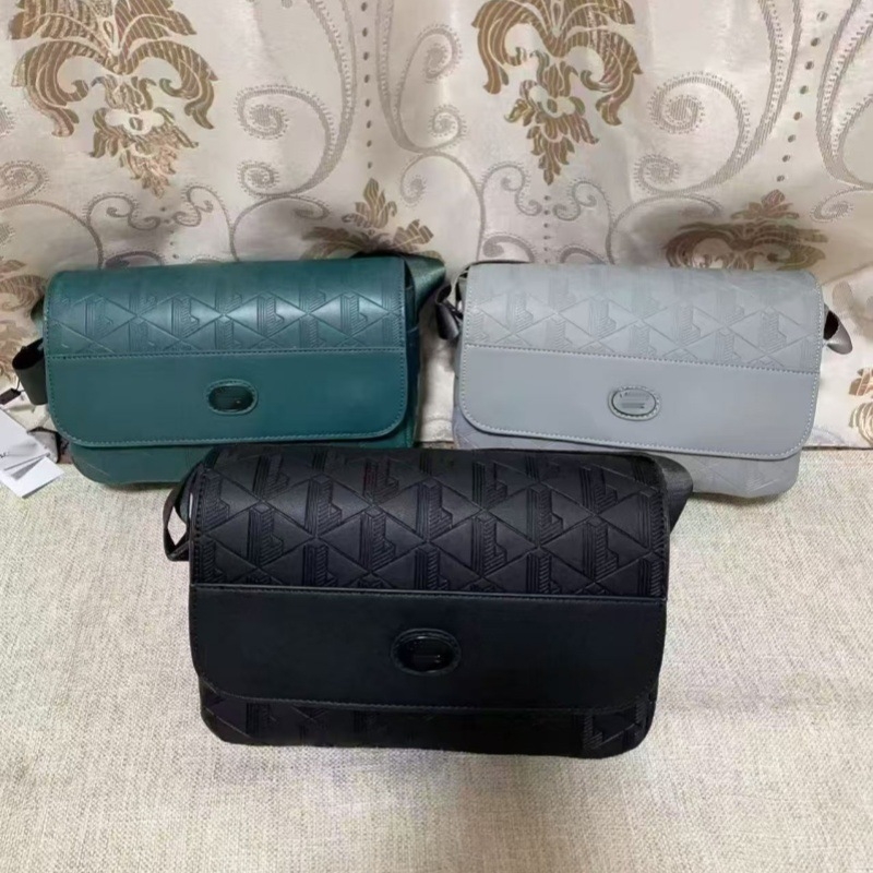 Ανδρική PU αδιάβροχη τσάντα crossbody με ρίγες και πολυεστερική επένδυση