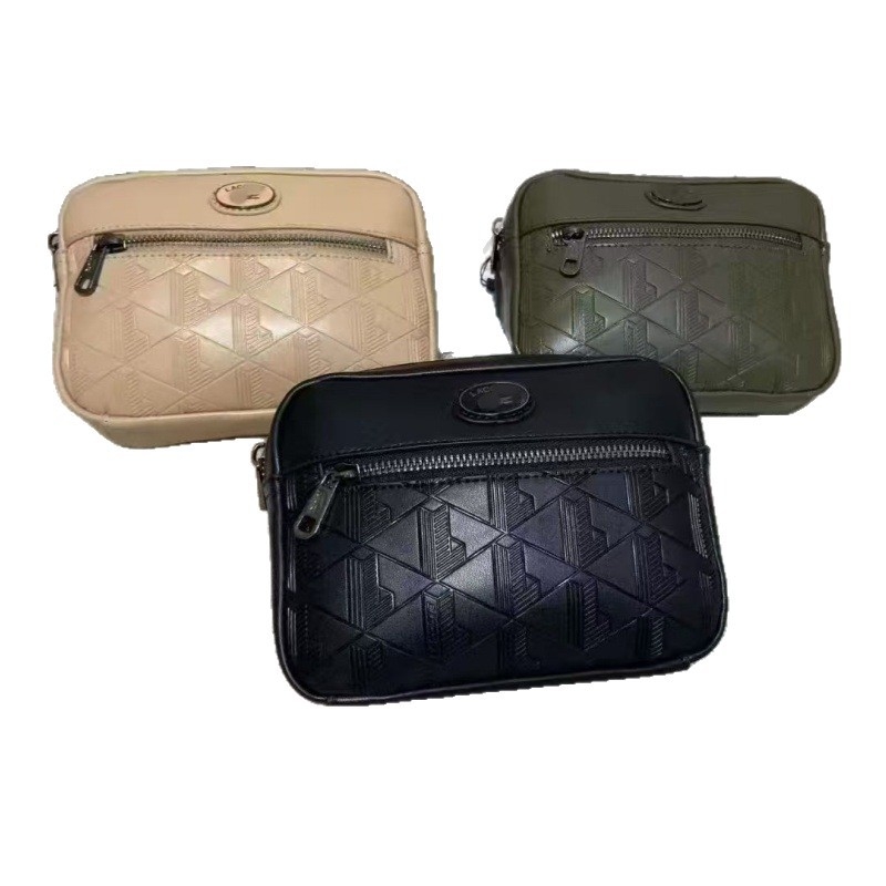 Ανδρική PU αδιάβροχη τσάντα crossbody με ρίγες και πολυεστερική επένδυση