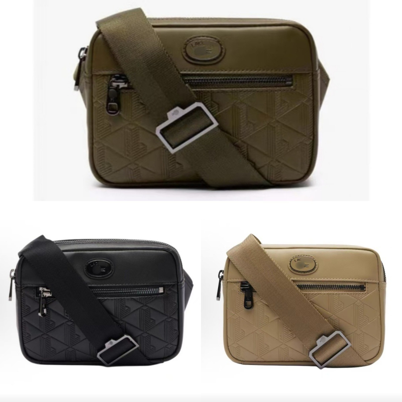 Ανδρική PU αδιάβροχη τσάντα crossbody με ρίγες και πολυεστερική επένδυση