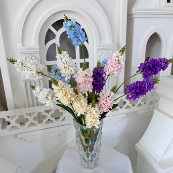 Háromágú mesterséges virágok selyemszövetből, esküvői és fotórekvizitumokra, Yulong márka, variáns 84685