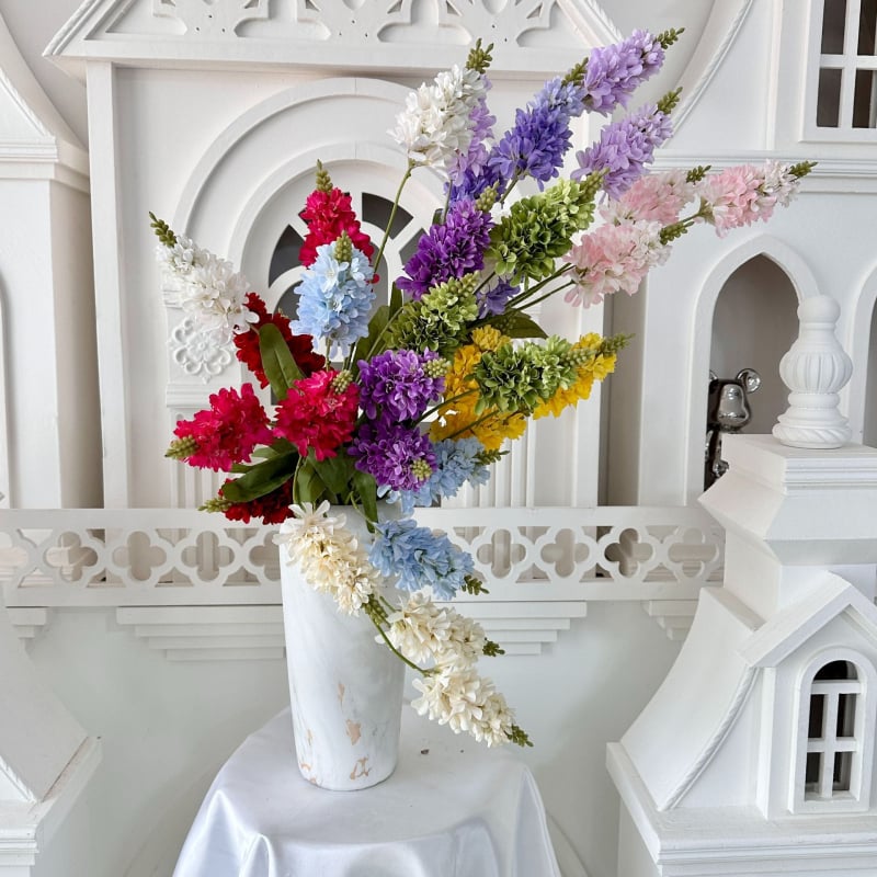 Háromágú mesterséges virágok selyemszövetből, esküvői és fotórekvizitumokra, Yulong márka, variáns 84685