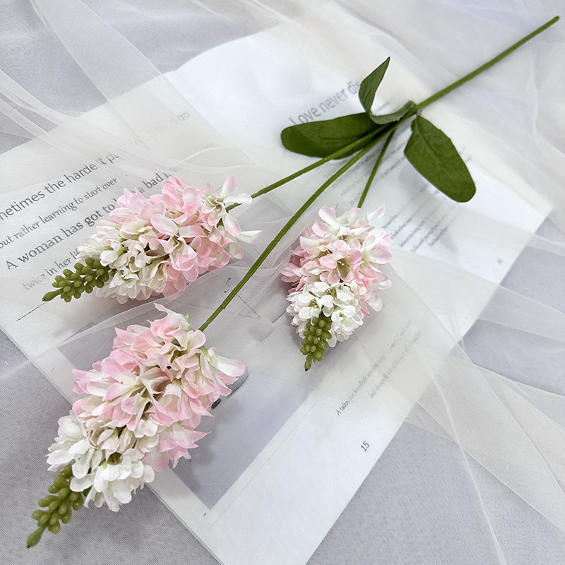 Háromágú mesterséges virágok selyemszövetből, esküvői és fotórekvizitumokra, Yulong márka, variáns 84685