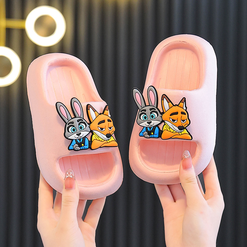 Детски EVA пантофи – анимационен принт, унисекс, водоустойчиви, антихлъзгащи, износоустойчиви, за всички сезони