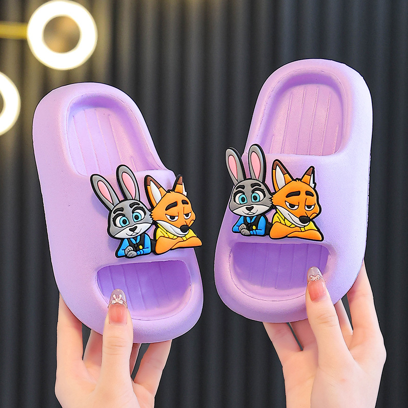 Детски EVA пантофи – анимационен принт, унисекс, водоустойчиви, антихлъзгащи, износоустойчиви, за всички сезони