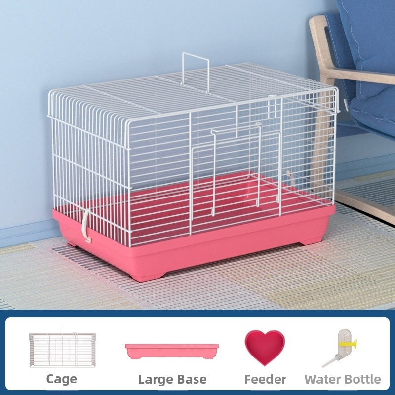 Клетка за хамстери с разглобяем разделител – метална, стил на вила, модулен комплект