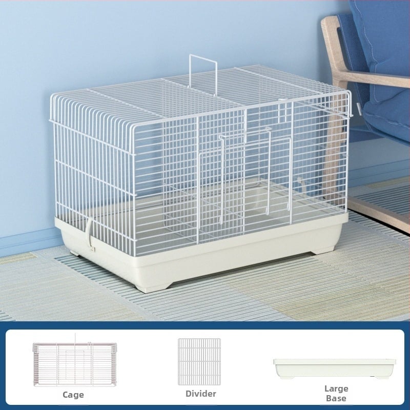 Клетка за хамстери с разглобяем разделител – метална, стил на вила, модулен комплект