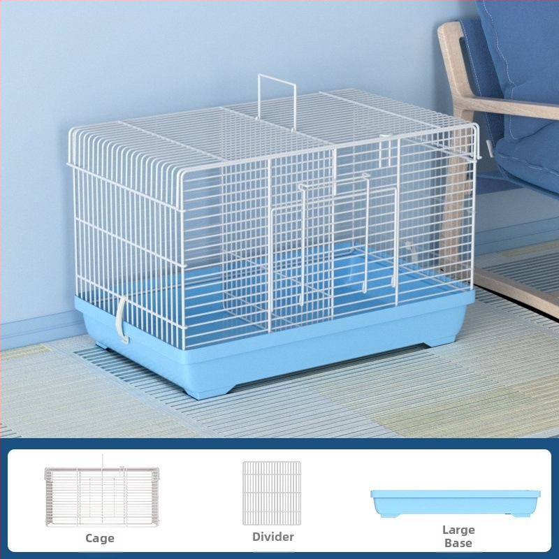 Клетка за хамстери с разглобяем разделител – метална, стил на вила, модулен комплект