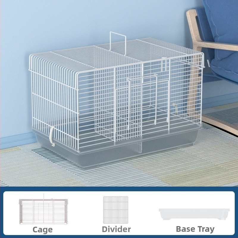 Клетка за хамстери с разглобяем разделител – метална, стил на вила, модулен комплект