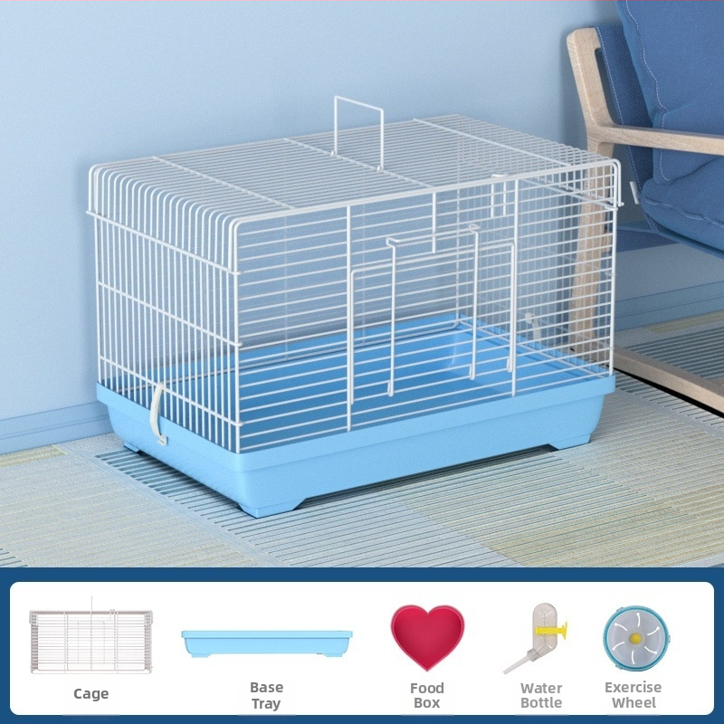 Клетка за хамстери с разглобяем разделител – метална, стил на вила, модулен комплект