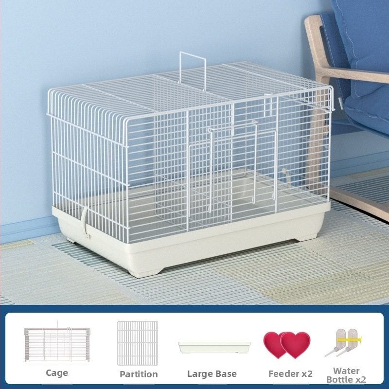 Клетка за хамстери с разглобяем разделител – метална, стил на вила, модулен комплект