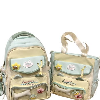 Rucsac școlar, unisex, exterior nylon, design respirabil, căptușeală poliester, stil urban minimalist