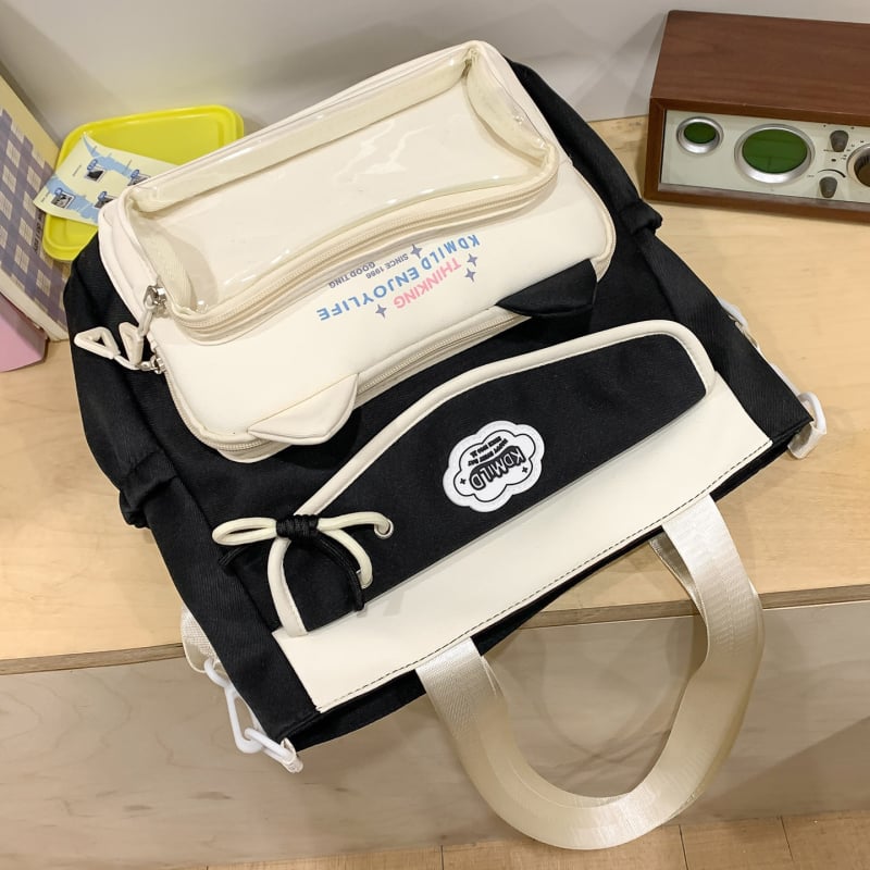 Rucsac școlar, unisex, exterior nylon, design respirabil, căptușeală poliester, stil urban minimalist