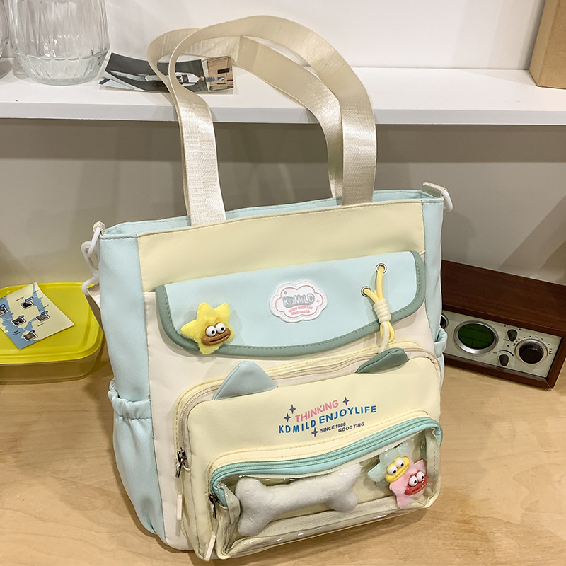 Rucsac școlar, unisex, exterior nylon, design respirabil, căptușeală poliester, stil urban minimalist