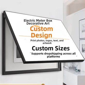 Διακοσμητικός πίνακας για κάλυψη ηλεκτρικού μετρητή, χωρίς διάτρηση για ανάρτηση, με κάδρο από PS αφρό, τοπίο