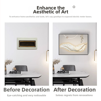 Διακοσμητικός πίνακας για κάλυψη ηλεκτρικού μετρητή, χωρίς διάτρηση για ανάρτηση, με κάδρο από PS αφρό, τοπίο