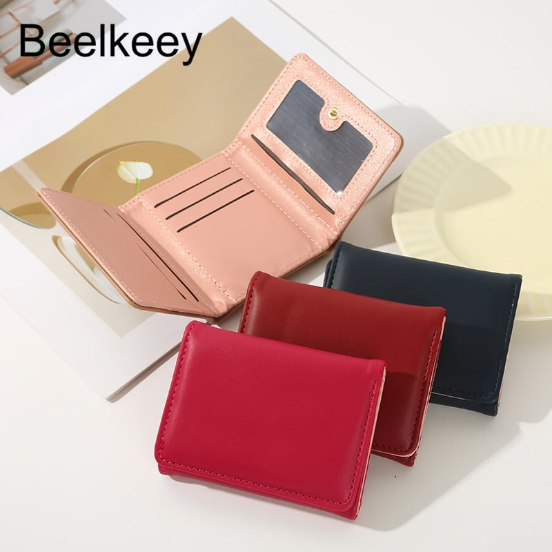 Beelkeey γυναικείο πορτοφόλι νομισμάτων με τριπλό PU, ultra‑ελαφρύ καθημερινό πορτοφόλι με επένδυση πολυεστέρα, κορεατικό στυλ, καλοκαίρι 2024