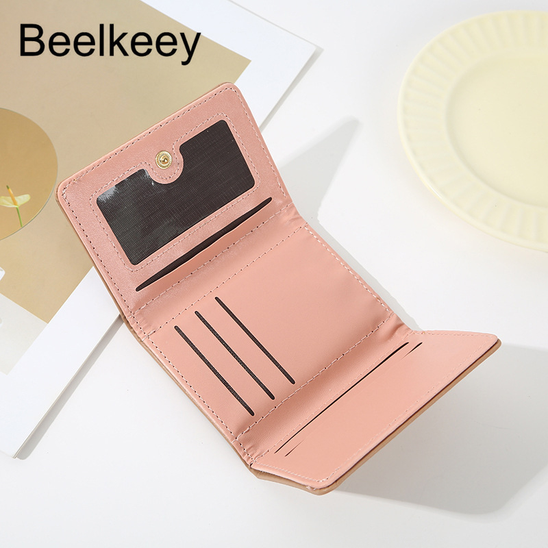 Beelkeey γυναικείο πορτοφόλι νομισμάτων με τριπλό PU, ultra‑ελαφρύ καθημερινό πορτοφόλι με επένδυση πολυεστέρα, κορεατικό στυλ, καλοκαίρι 2024