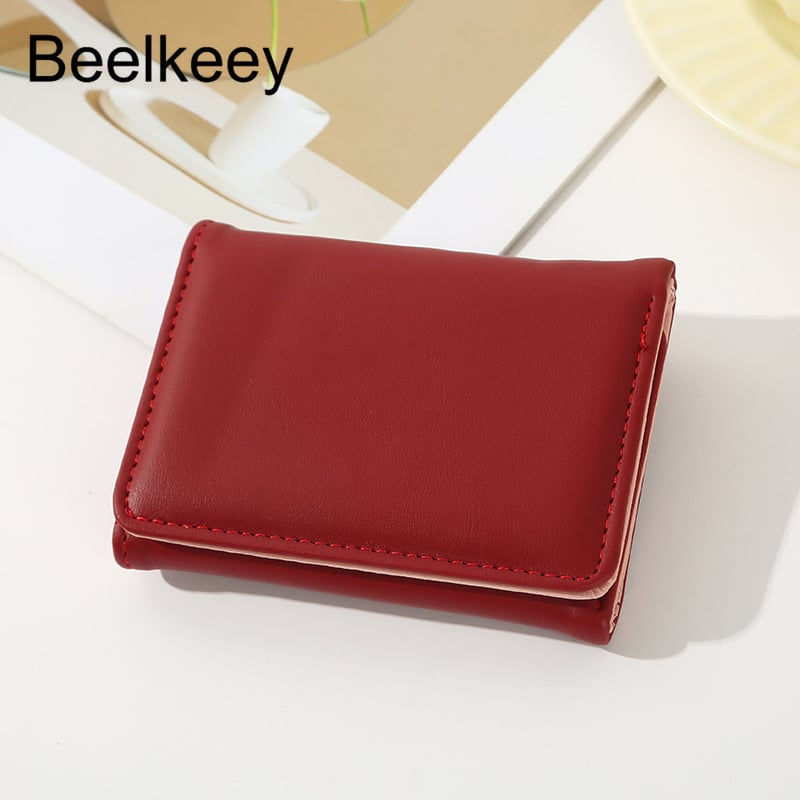 Beelkeey γυναικείο πορτοφόλι νομισμάτων με τριπλό PU, ultra‑ελαφρύ καθημερινό πορτοφόλι με επένδυση πολυεστέρα, κορεατικό στυλ, καλοκαίρι 2024