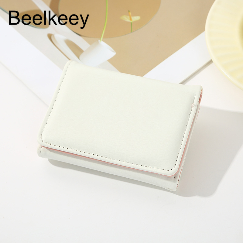 Beelkeey γυναικείο πορτοφόλι νομισμάτων με τριπλό PU, ultra‑ελαφρύ καθημερινό πορτοφόλι με επένδυση πολυεστέρα, κορεατικό στυλ, καλοκαίρι 2024