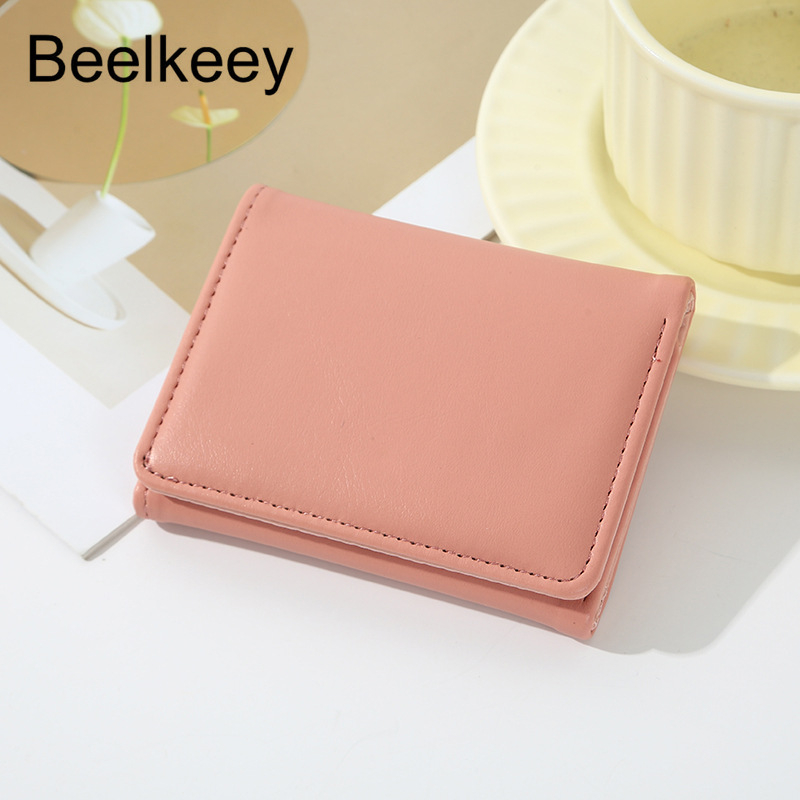 Beelkeey γυναικείο πορτοφόλι νομισμάτων με τριπλό PU, ultra‑ελαφρύ καθημερινό πορτοφόλι με επένδυση πολυεστέρα, κορεατικό στυλ, καλοκαίρι 2024