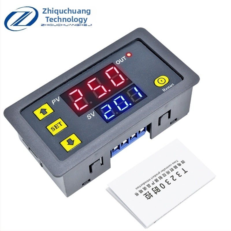 Μοντέλο ρελέ χρονομέτρου 12V/24V/220V με καθυστέρηση, άπειρος κύκλος ισχύος, διπλή ψηφιακή οθόνη