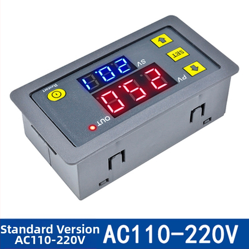 Μοντέλο ρελέ χρονομέτρου 12V/24V/220V με καθυστέρηση, άπειρος κύκλος ισχύος, διπλή ψηφιακή οθόνη