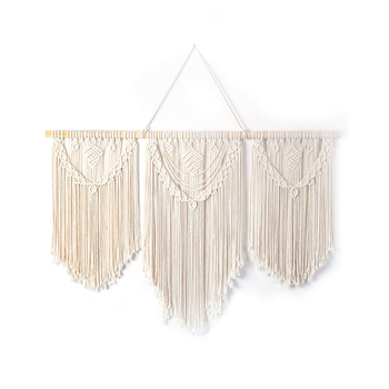 Μποέμικο βαμβακερό ταπετσαρία τοίχου, χειροποίητο, τετράγωνο, ριγέ σχέδιο