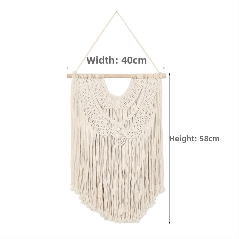 Μποέμικο βαμβακερό ταπετσαρία τοίχου, χειροποίητο, τετράγωνο, ριγέ σχέδιο