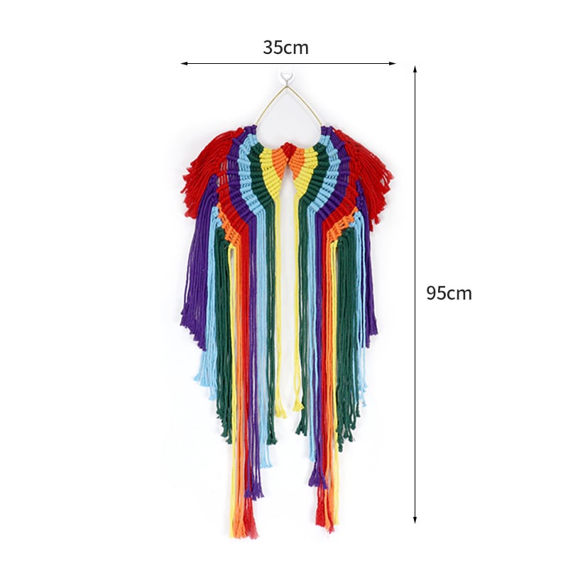 Μποέμικο βαμβακερό ταπετσαρία τοίχου, χειροποίητο, τετράγωνο, ριγέ σχέδιο