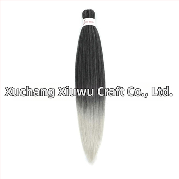 Perucă exotică EZ croită manual, cu păr de mătase autohtonă, lungă și dreaptă