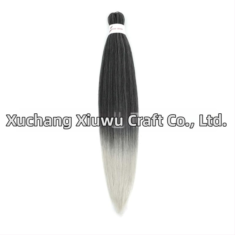 Perucă exotică EZ croită manual, cu păr de mătase autohtonă, lungă și dreaptă