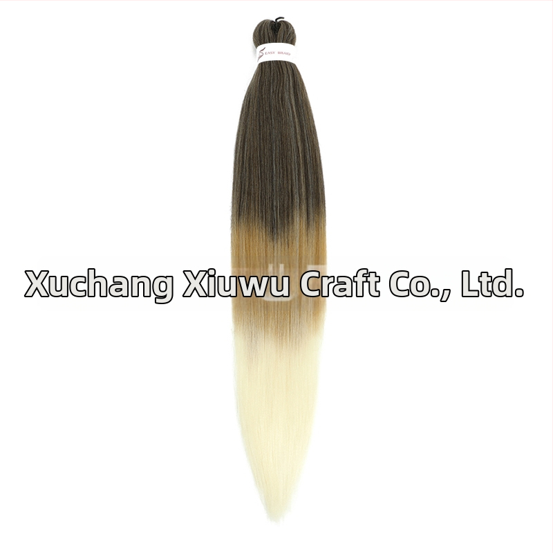 Perucă exotică EZ croită manual, cu păr de mătase autohtonă, lungă și dreaptă