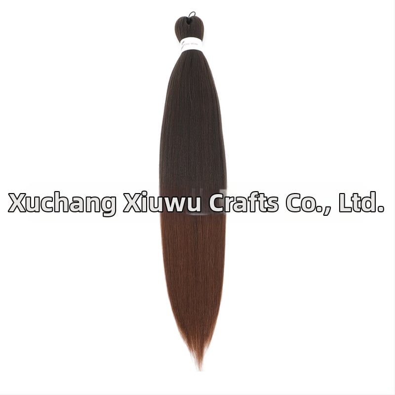 Perucă exotică EZ croită manual, cu păr de mătase autohtonă, lungă și dreaptă