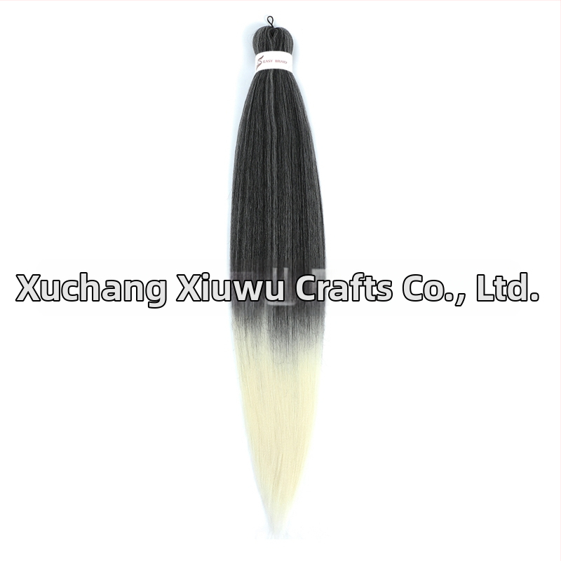 Perucă exotică EZ croită manual, cu păr de mătase autohtonă, lungă și dreaptă