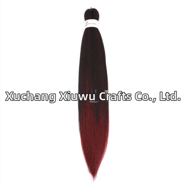 Perucă exotică EZ croită manual, cu păr de mătase autohtonă, lungă și dreaptă