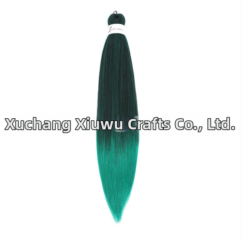 Perucă exotică EZ croită manual, cu păr de mătase autohtonă, lungă și dreaptă