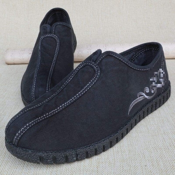 Γυναικείες φλατ με ντένιμ επάνω, κέντημα, στρογγυλό δάχτυλο, ρηχό άνοιγμα, χαμηλό τακούνι 1–3 cm, αναπνέουσα ελαφριά σόλα PVC, βαμβακερή επένδυση