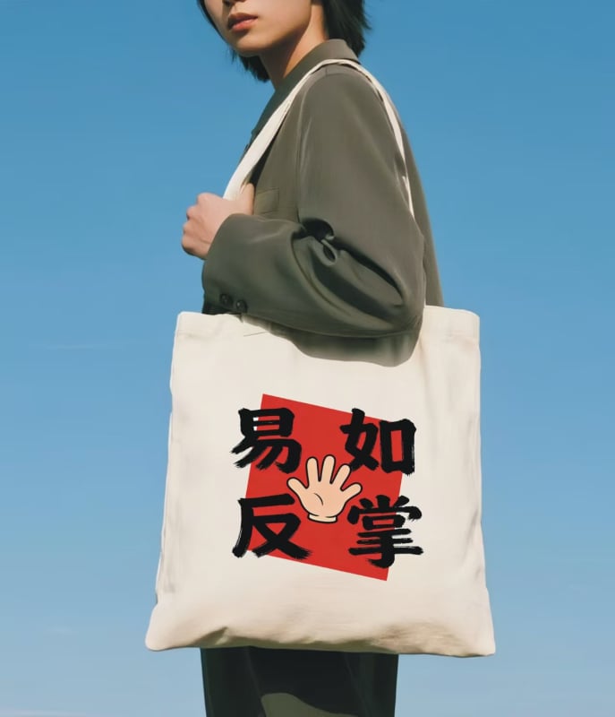 Geantă din canvas cu imprimare a logo-ului – geantă de umăr, material ecologic 12A poliester-cotton, imprimare a logo-ului, metode de imprimare: digital, serigrafie, transfer termic, sublimare, origine: Wenzhou, Zhejiang