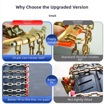 Mangán acélból készült hóláncok, hőkezelet, csúszásmentes, autók és SUV-k számára, univerzális illeszkedés sedan, SUV, kereskedelmi jármű, pickup és MPV, hétcsatornás kialakítás