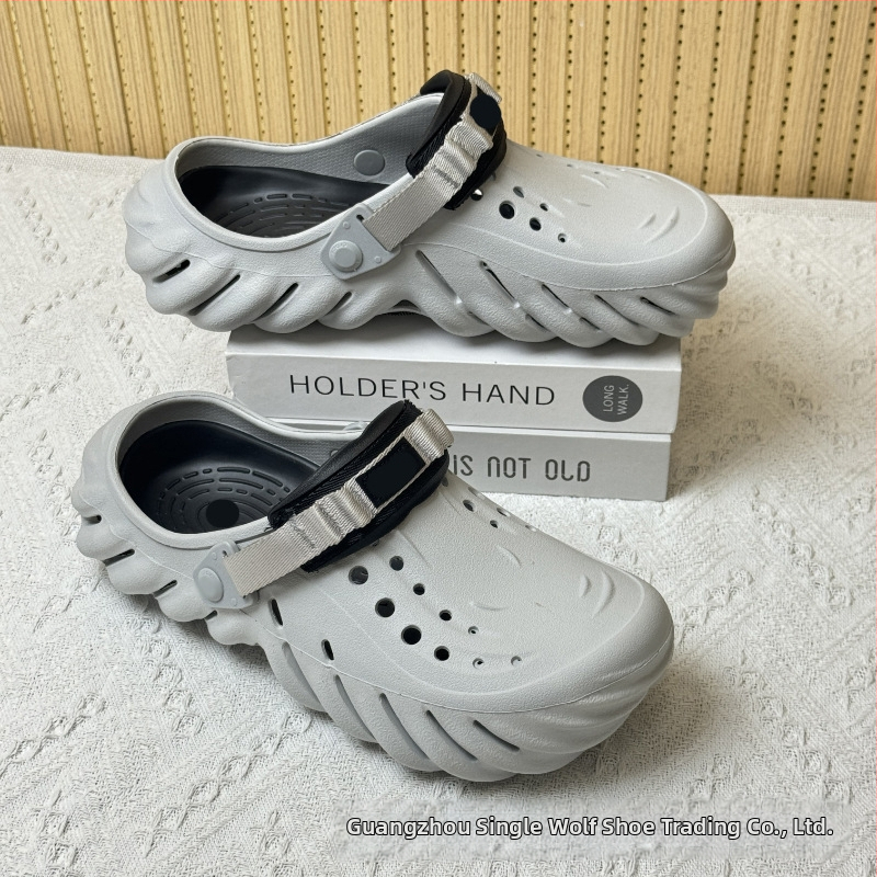 Sandale pentru bărbați — partea superioară și talpa din EVA, rezistente la uzură, pentru patru sezoane, încălțăminte casual outdoor, tehnologie talpă din viscoză