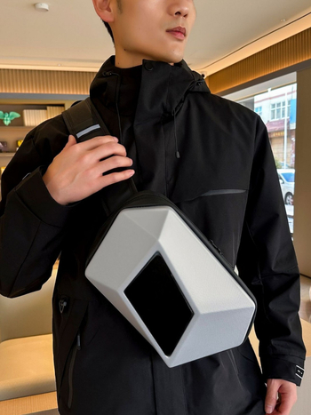 Ανδρική χιαστί τσάντα, PVC περίβλημα, πολυεστερική επένδυση, μάρκα Pengyu, αναπνεύσιμη, αδιάβροχη, ανθεκτική στη φθορά, επεκτάσιμη