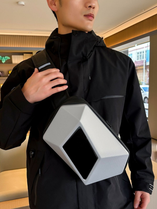 Ανδρική χιαστί τσάντα, PVC περίβλημα, πολυεστερική επένδυση, μάρκα Pengyu, αναπνεύσιμη, αδιάβροχη, ανθεκτική στη φθορά, επεκτάσιμη