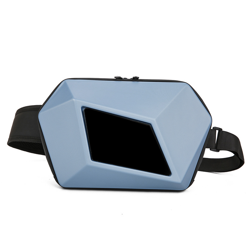 Ανδρική χιαστί τσάντα, PVC περίβλημα, πολυεστερική επένδυση, μάρκα Pengyu, αναπνεύσιμη, αδιάβροχη, ανθεκτική στη φθορά, επεκτάσιμη